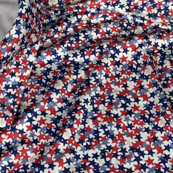 MAELREG Polo Shirt Mens Large Red White Blue Stars Performance Golf Stretch - Picture 5 of 10